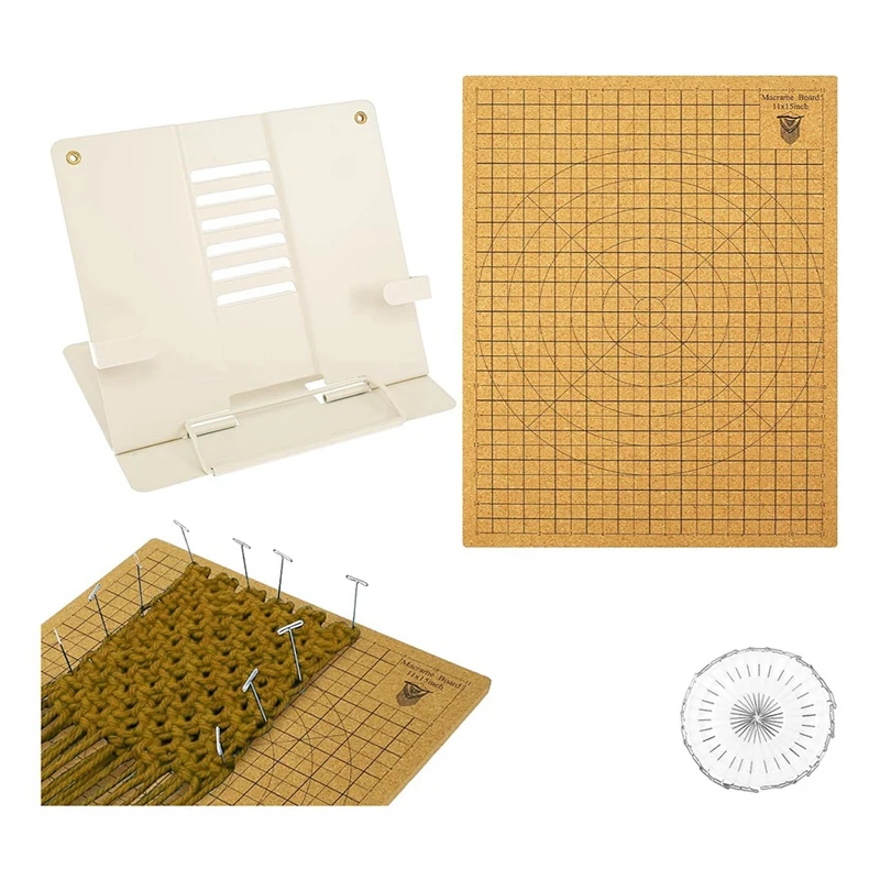 Macrame Board And Metal Adjustable Holder, 12X16in Double Side Macrame Project Board With Pins,For Cording Bracelet Wigs
Macrame Board And Metal Adjustable Holder, 12X16in Double Side Macrame Project Board With Pins,For Cording Bracelet Wigs
