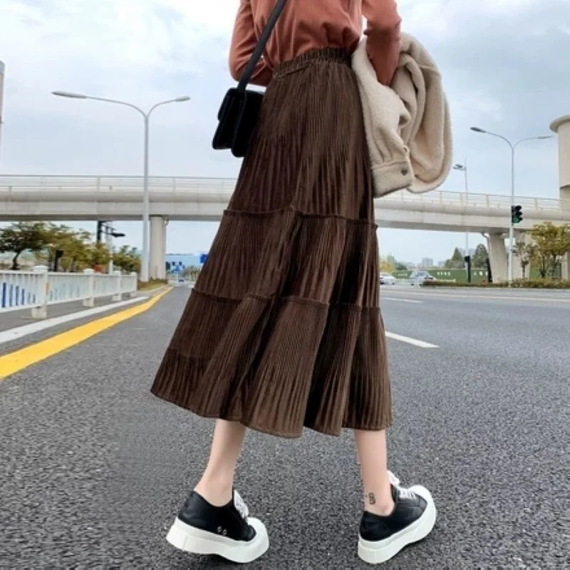 Pear-shaped bottom skirt autumn winter women thick A-line long women female basic solid skirt
Pear-shaped bottom skirt autumn winter women thick A-line long women female basic solid skirt