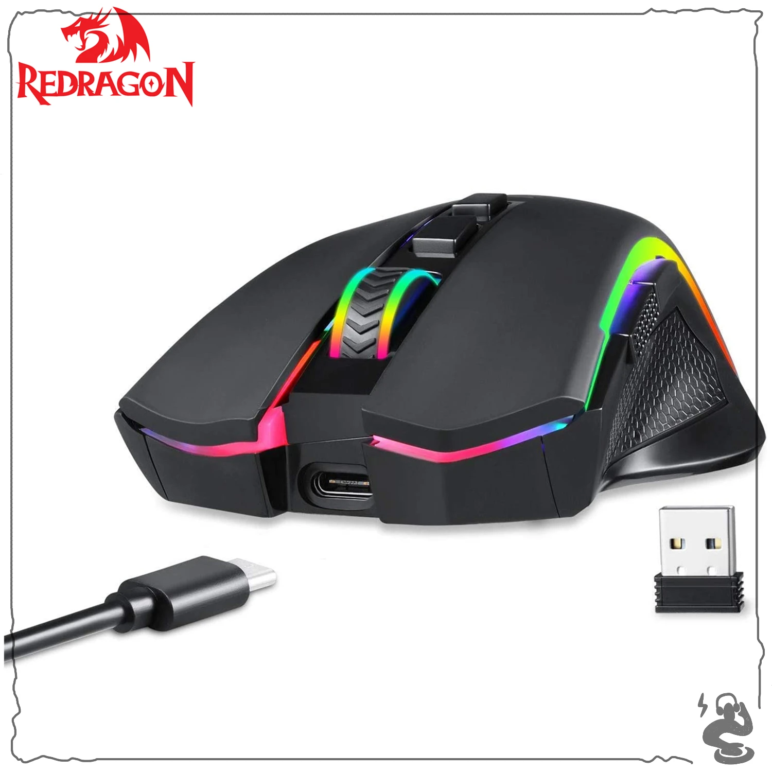 

Мышь игровая Redragon M602KS Беспроводная с RGB-подсветкой, 8000 DPI
