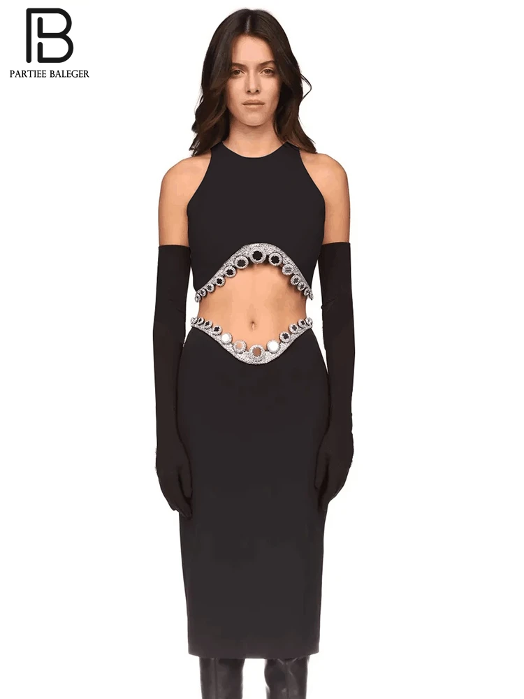 PB Knitted Dress Suit For Woman Crystal Skirt And Top Strapless Hollow Out Wedding Evening Party Bandage Cocktail Two Piece Set
PB Knitted Dress Suit For Woman Crystal Skirt And Top Strapless Hollow Out Wedding Evening Party Bandage Cocktail Two Piece Set
