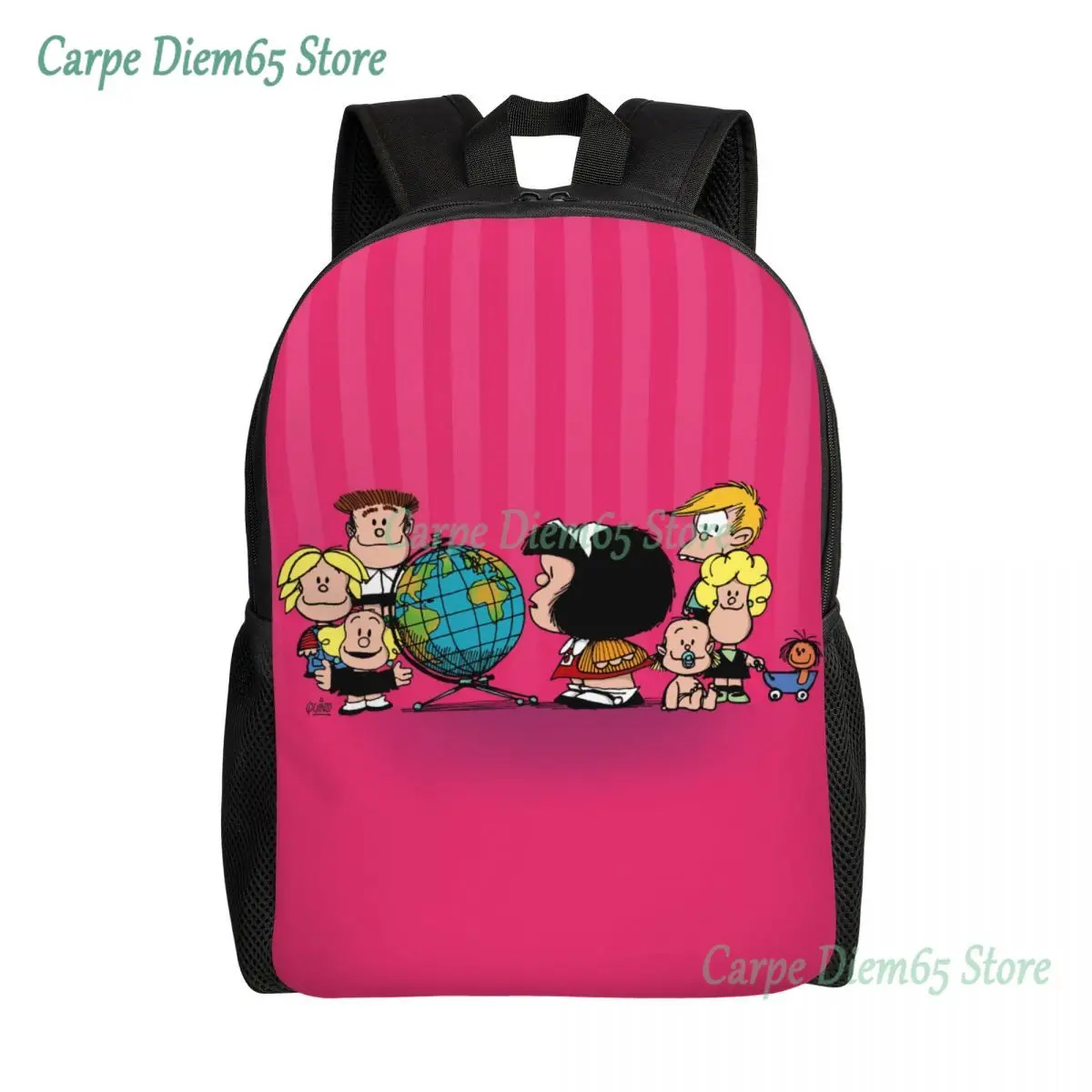 Mafalda Friends Laptop Backpack Women Men Fashion Bookbag for College School Students Quino Comic Cartoon Bag
Mafalda Friends Laptop Backpack Women Men Fashion Bookbag for College School Students Quino Comic Cartoon Bag