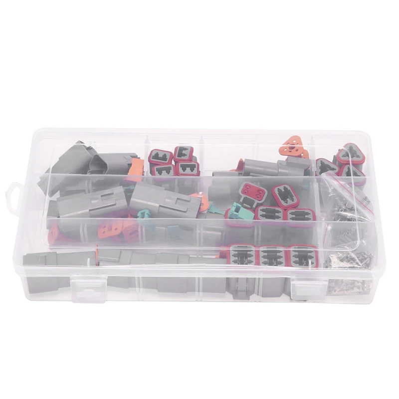 140Pcs Deutsch DT Series Waterproof Wire Connector Kit DT06-2/3/4/6S DT04-2/3/4/6P Automotive Sealed Plug With Pins Box
140Pcs Deutsch DT Series Waterproof Wire Connector Kit DT06-2/3/4/6S DT04-2/3/4/6P Automotive Sealed Plug With Pins Box