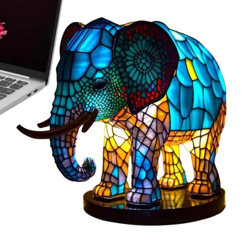 Animal Table Lamp Series Lion Dolphin Wolf Stained Glass Bedside Light Owl Horse Rooster Elephant for Living Room Bedroom Office
Animal Table Lamp Series Lion Dolphin Wolf Stained Glass Bedside Light Owl Horse Rooster Elephant for Living Room Bedroom Office