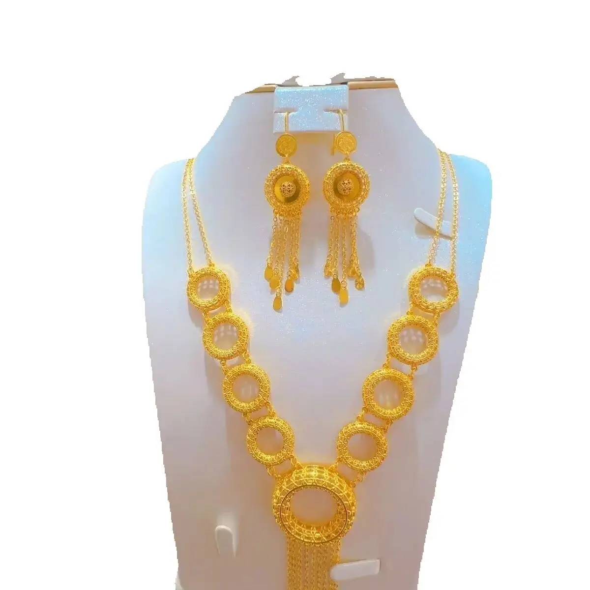 New 24K Gold Plated Necklace Earrings and Rings for Women's High End Wedding Romantic Party Mother's Jewelry Set 3 Mallzona S0d702eae1ade4c9f87937e102738cf95X New 24K Gold Plated Necklace Earrings and Rings for Women's High End Wedding Romantic Party Mother's Jewelry Set Mallzona