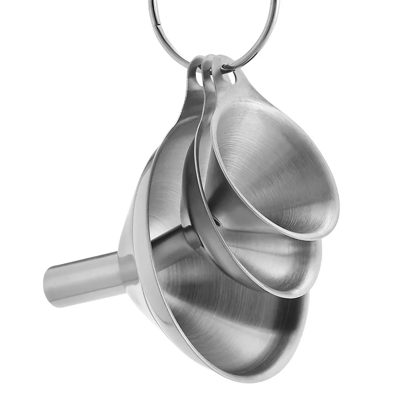 Stainless Steel Funnel Three-piece Set Mini Funnel Oil Spill Wine Spill Tool Liquid Dispenser Kitchen Funnel Set
Stainless Steel Funnel Three-piece Set Mini Funnel Oil Spill Wine Spill Tool Liquid Dispenser Kitchen Funnel Set