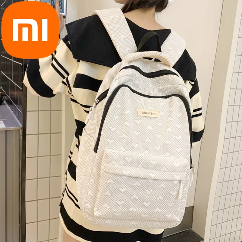 

Xiaomi Backpack Love Design Casual Women Solid Waterproof Student School s For Teenage Girls Cute Ladies College Rucksack Bag