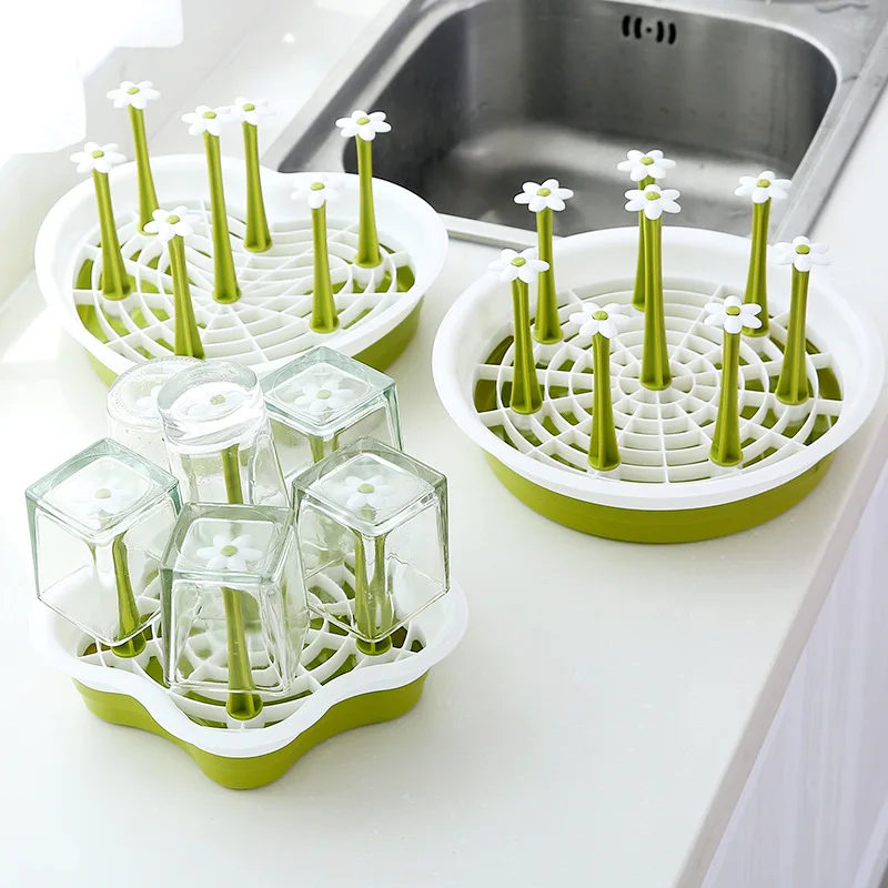 Cup Drying Rack with Drain Tray,Flower shape Drying Rack Stand Mug Plastic Organizer holder Glass tea cup holder hanger
Cup Drying Rack with Drain Tray,Flower shape Drying Rack Stand Mug Plastic Organizer holder Glass tea cup holder hanger