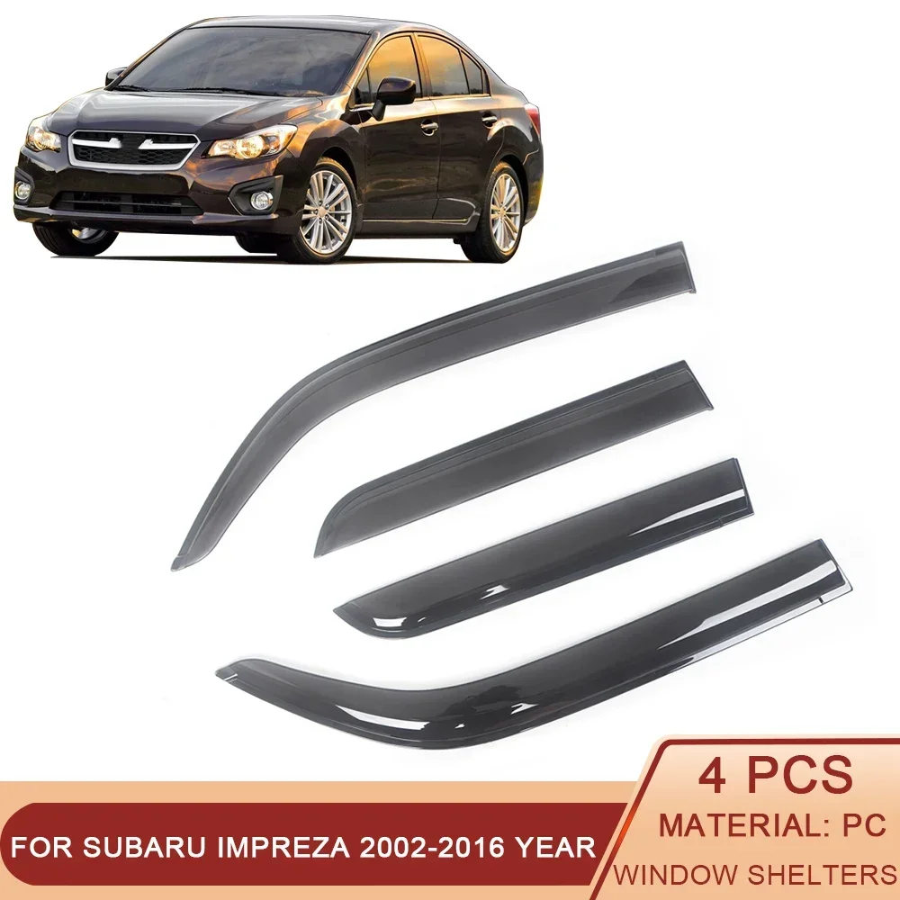 For Subaru Impreza 2002-2016 Auto Side Window Wind Deflectors Visors Black Rain Guard Door Visor Vent Shade Dark Smoke Ventvisor
For Subaru Impreza 2002-2016 Auto Side Window Wind Deflectors Visors Black Rain Guard Door Visor Vent Shade Dark Smoke Ventvisor