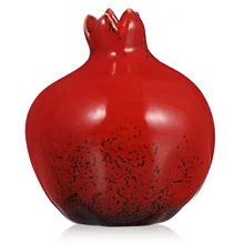 Ceramic Pomegranate Vase Chinese Style Ornament Dried Flower Flowers Insert Home Ceramics Desktop