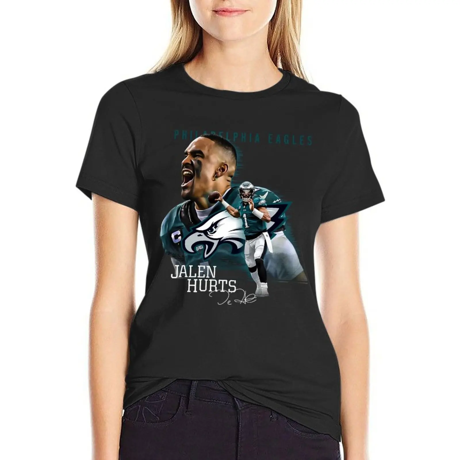 

Jalen sport Hurts (1) T-shirt anime clothes oversized rock and roll t shirts for Women