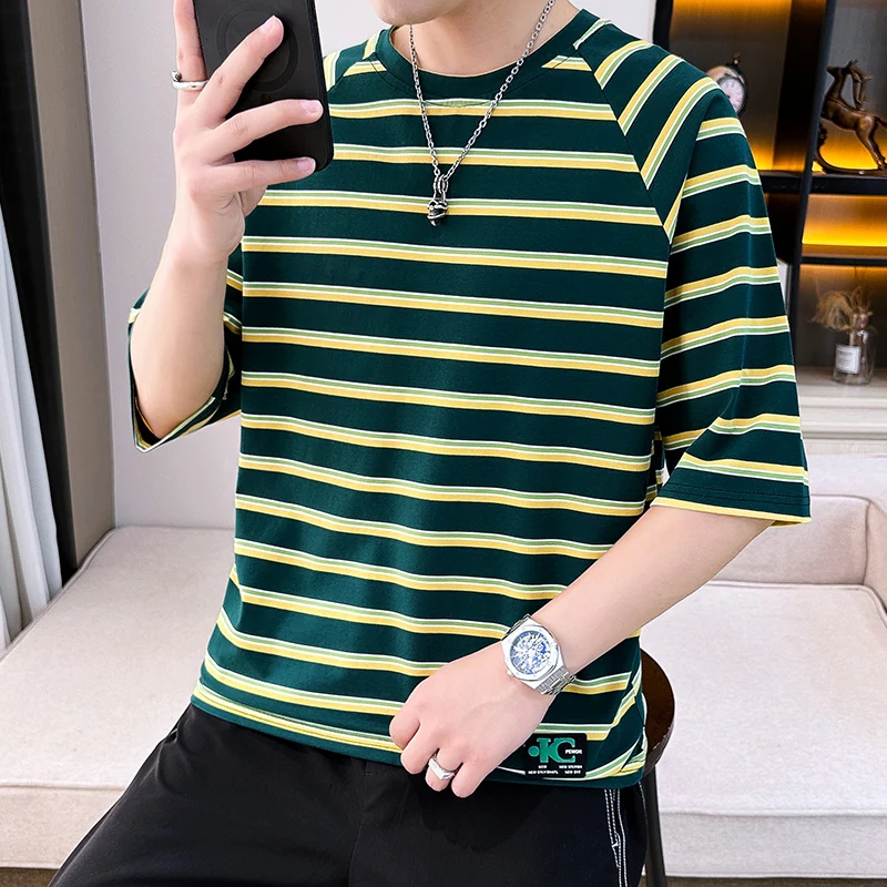 Casual Striped Cotton T-Shirts Men's 2023 Summer Hot Sale Short Sleeve Loose Tees Hip Hop Streetwear Oversized M-4XL Sweatshirt
Casual Striped Cotton T-Shirts Men's 2023 Summer Hot Sale Short Sleeve Loose Tees Hip Hop Streetwear Oversized M-4XL Sweatshirt