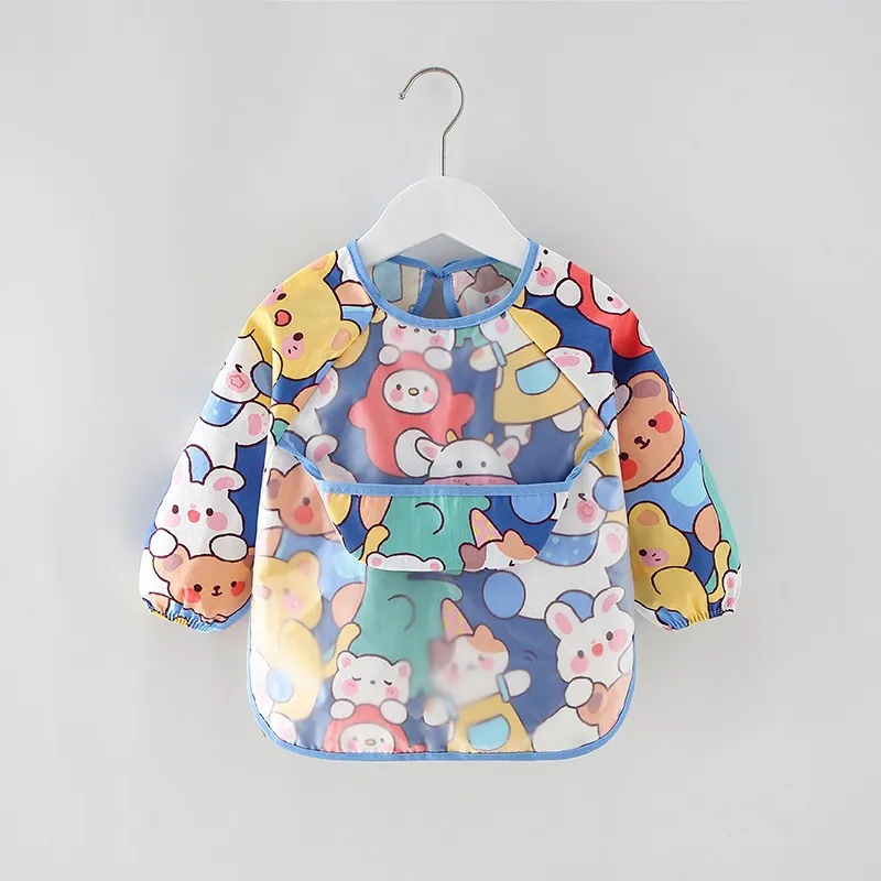 Baby Smock Waterproof Long-sleeved Reversible Clothing Baby Feeding Bib Apron Kid's Smock Baby Bib Protective Clothing
Baby Smock Waterproof Long-sleeved Reversible Clothing Baby Feeding Bib Apron Kid's Smock Baby Bib Protective Clothing