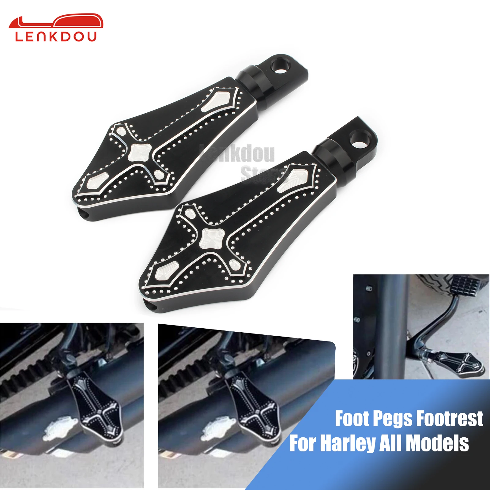 Motorcycle Cross Foot Pegs Footrest Pedals For Harley Touring Road King Sportster XL 883 1200 Dyna Street Bob Softail Fat Boy
Motorcycle Cross Foot Pegs Footrest Pedals For Harley Touring Road King Sportster XL 883 1200 Dyna Street Bob Softail Fat Boy