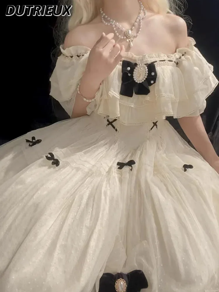 

Generate Color Japanese Lolita off-Shoulder Collar Dress Elegant Sweet Beautiful Heavy Industry Umbrella Princess Dresses