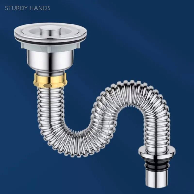 40-150cm High Temperature Resistance Stainless Steel Drain Pipe Kitchen Deodorant Drain Bathroom Hardware Accessories
40-150cm High Temperature Resistance Stainless Steel Drain Pipe Kitchen Deodorant Drain Bathroom Hardware Accessories