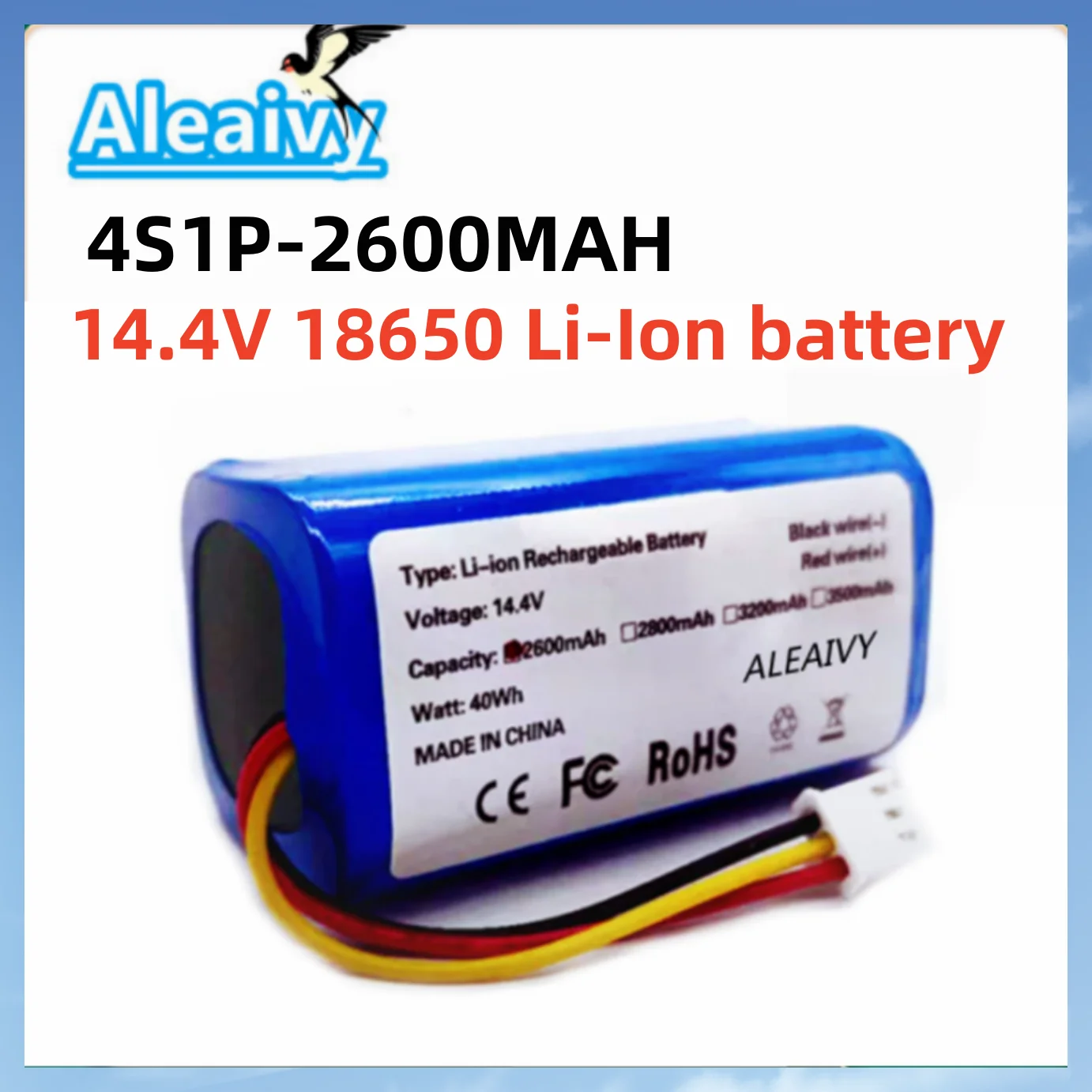 

18650 14.4v 2600mAh Original Battery for LIECTROUX C30B E30 Robot Vacuum Cleaner, High Quality Lithium Cell,Cleaning Tool Part
