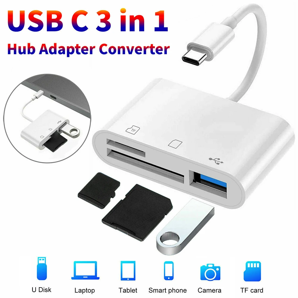 USB Type-C OTG Adapter TF Memory Card Reader Type C Converter For Macbook IPad Pro Xiaomi Huawei Computer Laptop USB Cardreader
USB Type-C OTG Adapter TF Memory Card Reader Type C Converter For Macbook IPad Pro Xiaomi Huawei Computer Laptop USB Cardreader