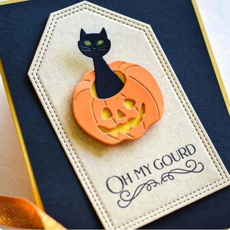 

Halloween Pumpkin Head Cutting Mold Latest Release Producer Metal Cutting Mold Greeting Card Template DIY Handmade Decoration