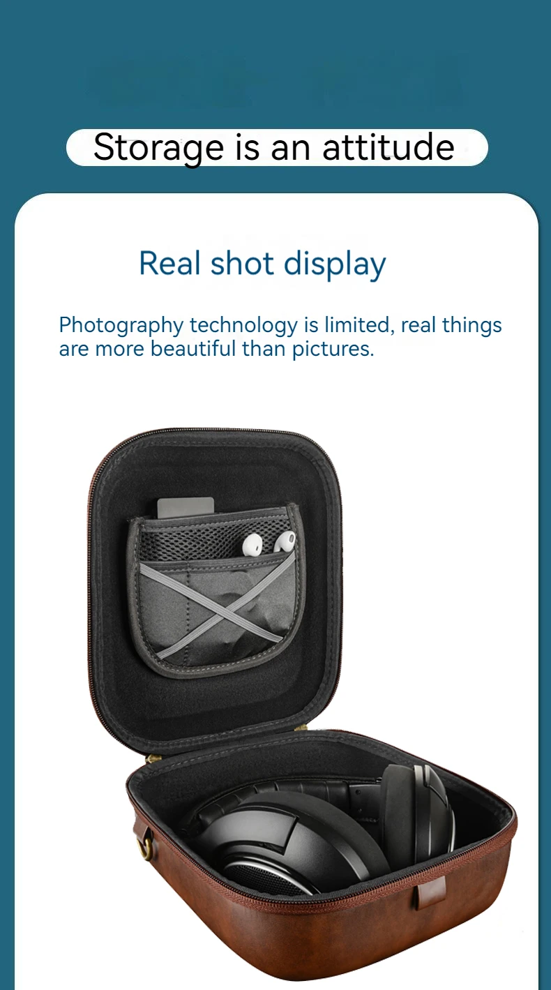 Headphones Case Pouch For Sennheiser HD 600 599 598 Hard Portable Bluetooth Earphone Headset Bag For Accessories Storage Headphones Case Pouch For Sennheiser HD 600 599 598 Hard Portable Bluetooth Earphone Headset Bag For Accessories Storage