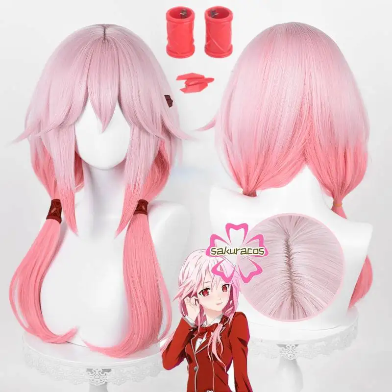 

Yuzuriha Inori Cosplay Wig Anime Guilty Crown Pink Gradient Long Heat Resistant Synthetic Hair Wigs for Halloween Costume