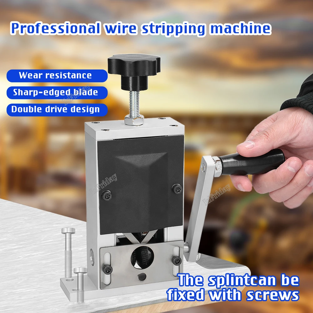 

Electric Wire Stripping Machine Manual Hand Crank Copper 2-20mm Cable Automatic Wire Stripper for Scrap Copper Cable Recycling