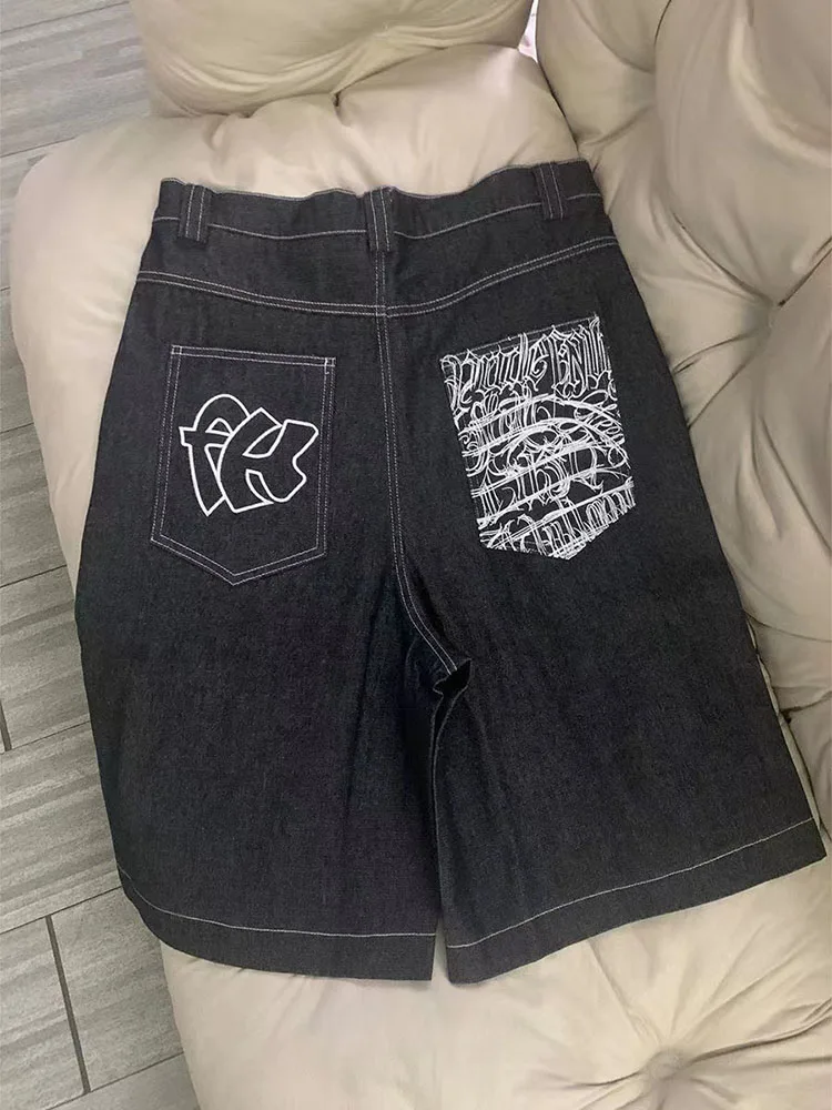 American Vintage Embroidery Denim Shorts Gothic Harajuku Baggy Wide Leg Jeans Knee Pants Y2k Streetwear Hip-hop Skateboard Pant
American Vintage Embroidery Denim Shorts Gothic Harajuku Baggy Wide Leg Jeans Knee Pants Y2k Streetwear Hip-hop Skateboard Pant