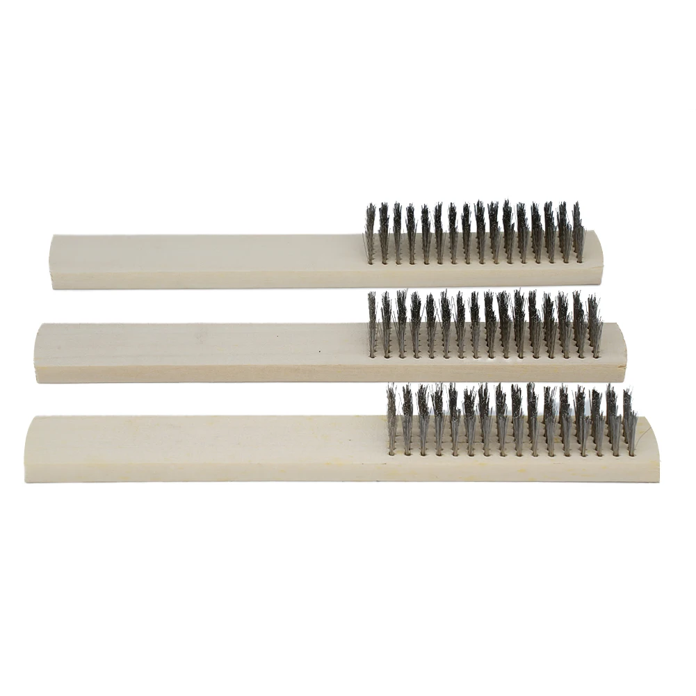 3pcs Wood Handle Stainless Steel Wire Brush Copper Brush For Industrial Devices Surface/Inner Polishing Grinding Cleaning
3pcs Wood Handle Stainless Steel Wire Brush Copper Brush For Industrial Devices Surface/Inner Polishing Grinding Cleaning