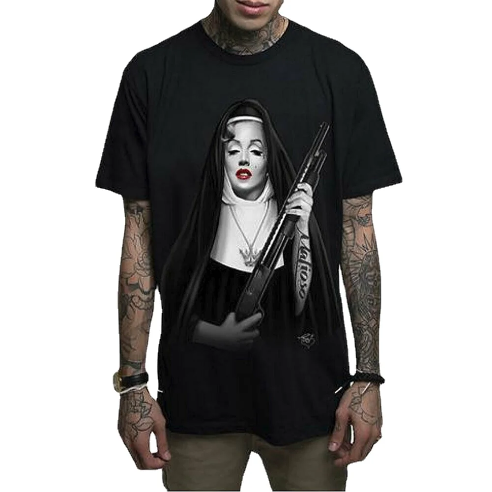 Funny Mafioso Nuns Marilyn Monroe Hold A Gun Mens T-Shirt. Summer Cotton Short Sleeve O-Neck Unisex T Shirt New S-3XL
Funny Mafioso Nuns Marilyn Monroe Hold A Gun Mens T-Shirt. Summer Cotton Short Sleeve O-Neck Unisex T Shirt New S-3XL