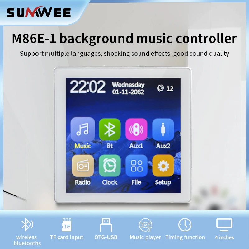 4-Inch 2-4 Channel Mini Bluetooth Wall Amplifier Home Theater Background Music Sound System Hifi Touch Full Screen Player 8 Ohms
4-Inch 2-4 Channel Mini Bluetooth Wall Amplifier Home Theater Background Music Sound System Hifi Touch Full Screen Player 8 Ohms