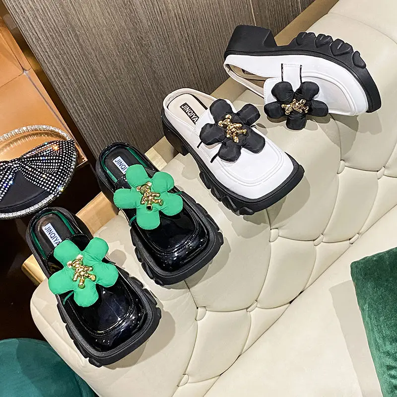 Полутапочки на толстой подошве, женская летняя верхняя одежда, полуботинки с квадратным носком, обувь для женщин
Полутапочки на толстой подошве, женская летняя верхняя одежда, полуботинки с квадратным носком, обувь для женщин