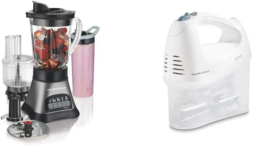 Crusher Blender with 40oz Jar, 3-Cup, Grey & Black (58163) & 6-Speed -Hand , Beaters and Whisk, with Snap-On Storage Cas Air fry
Crusher Blender with 40oz Jar, 3-Cup, Grey & Black (58163) & 6-Speed -Hand , Beaters and Whisk, with Snap-On Storage Cas Air fry