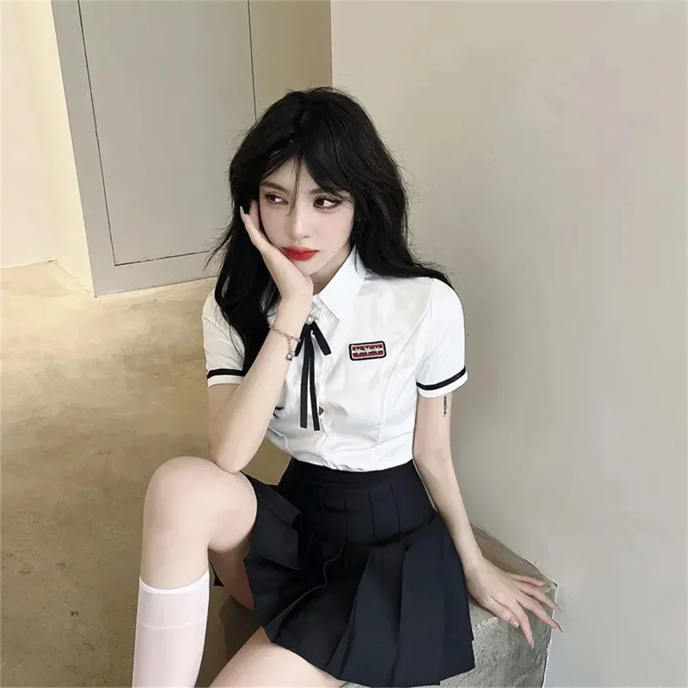 Japanese and Korean Fashion JK Academy Style Class Dress Women's Summer White Short Sleeve Shirt Student Women Blouse And Tops
Japanese and Korean Fashion JK Academy Style Class Dress Women's Summer White Short Sleeve Shirt Student Women Blouse And Tops