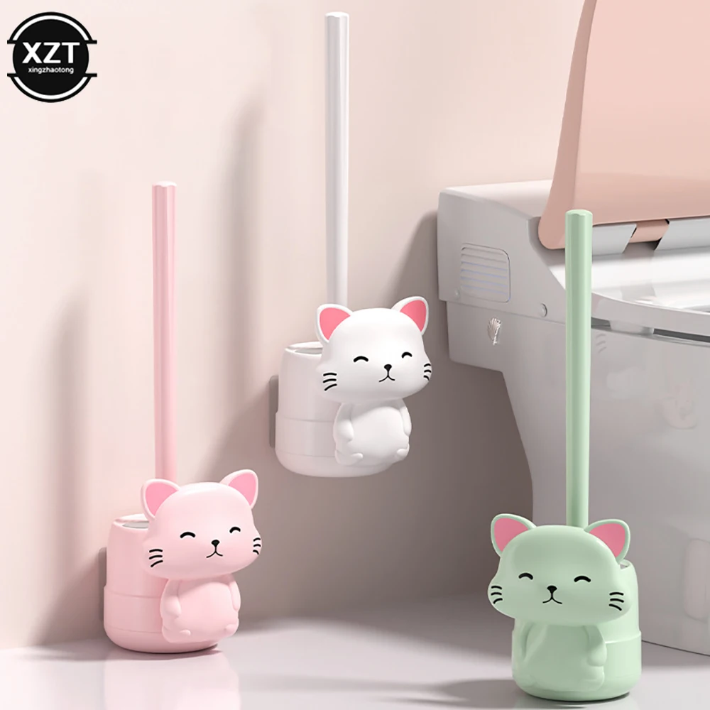 No Dead Angle Sanitary Brush Cute Cat Base Long Handle Squat Pit Cleaning Washing Toilet Artifact Toilet Brush Sets Wall-mounted
No Dead Angle Sanitary Brush Cute Cat Base Long Handle Squat Pit Cleaning Washing Toilet Artifact Toilet Brush Sets Wall-mounted