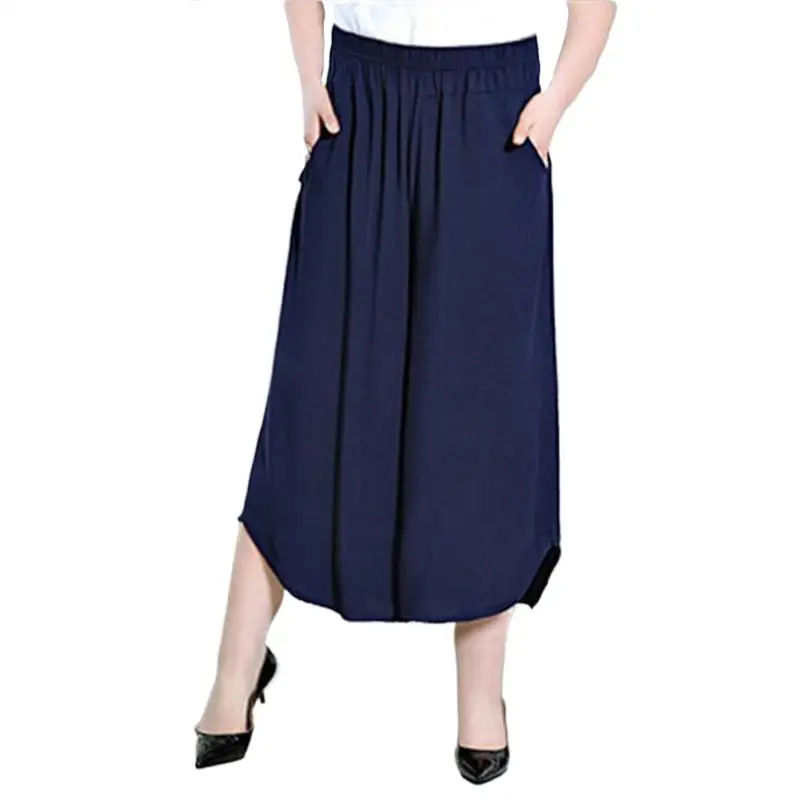 

2022 Summer new mother' wide leg pants brand thin cotton linen pants Skirt trousers 8 colors womens slack pants