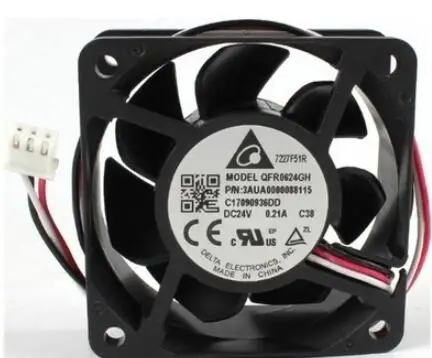 3-проводной серверный охлаждающий вентилятор Delta Electronics QFR0624GH 3AUA0000088115 DC 24 В 0,21 а 60x60x25 мм
3-проводной серверный охлаждающий вентилятор Delta Electronics QFR0624GH 3AUA0000088115 DC 24 В 0,21 а 60x60x25 мм