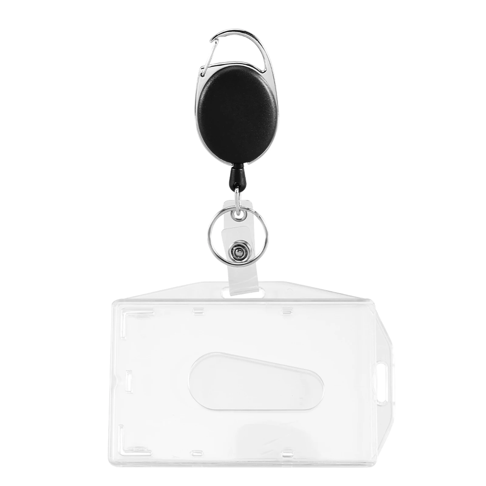 2pcs With Retractable Reel Badge Holder Portable School Key Ring Identity Vertical Horizontal Student Office Two Sided ID Card 
2pcs With Retractable Reel Badge Holder Portable School Key Ring Identity Vertical Horizontal Student Office Two Sided ID Card