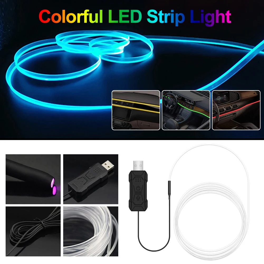 1-5M Car Interior Atmosphere Lighting LED Neon Light Strip Dashboard Center Console Car Colorful Lights APP Voice Control Light
1-5M Car Interior Atmosphere Lighting LED Neon Light Strip Dashboard Center Console Car Colorful Lights APP Voice Control Light