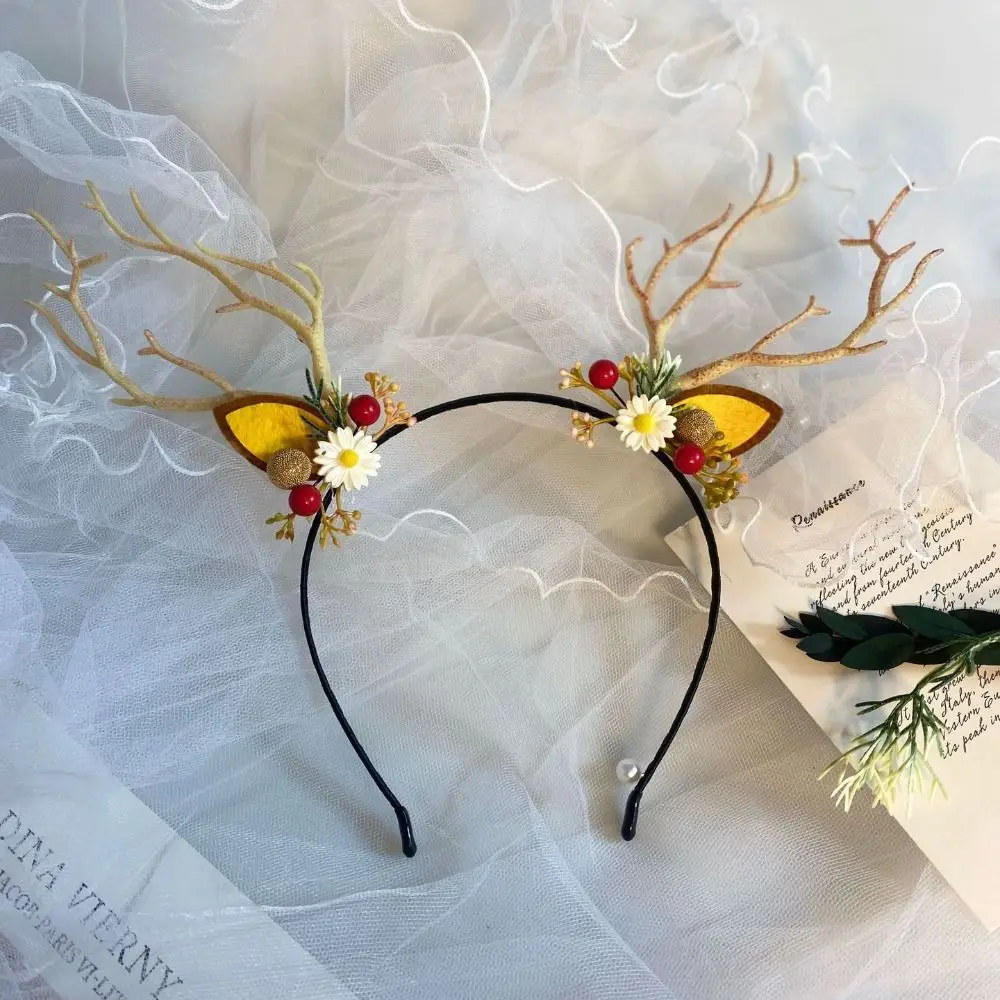 

Gifts LED light Butterfly Deer Horn Flower Women Luminous Hair Hoops Korean Style Hairbands Christmas Antler Headbands Elk