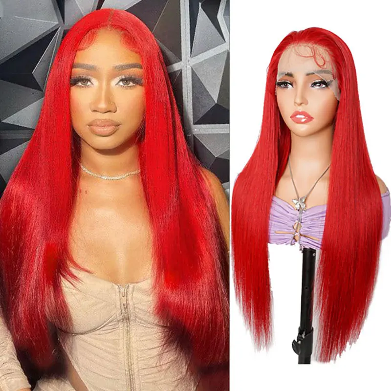 34 Inch Hot Red Bone Straight Wigs For Women Human Hair 13X4 Lace Frontal Wig Red Remy Color Lace Front Human Hair Lace Wig
34 Inch Hot Red Bone Straight Wigs For Women Human Hair 13X4 Lace Frontal Wig Red Remy Color Lace Front Human Hair Lace Wig