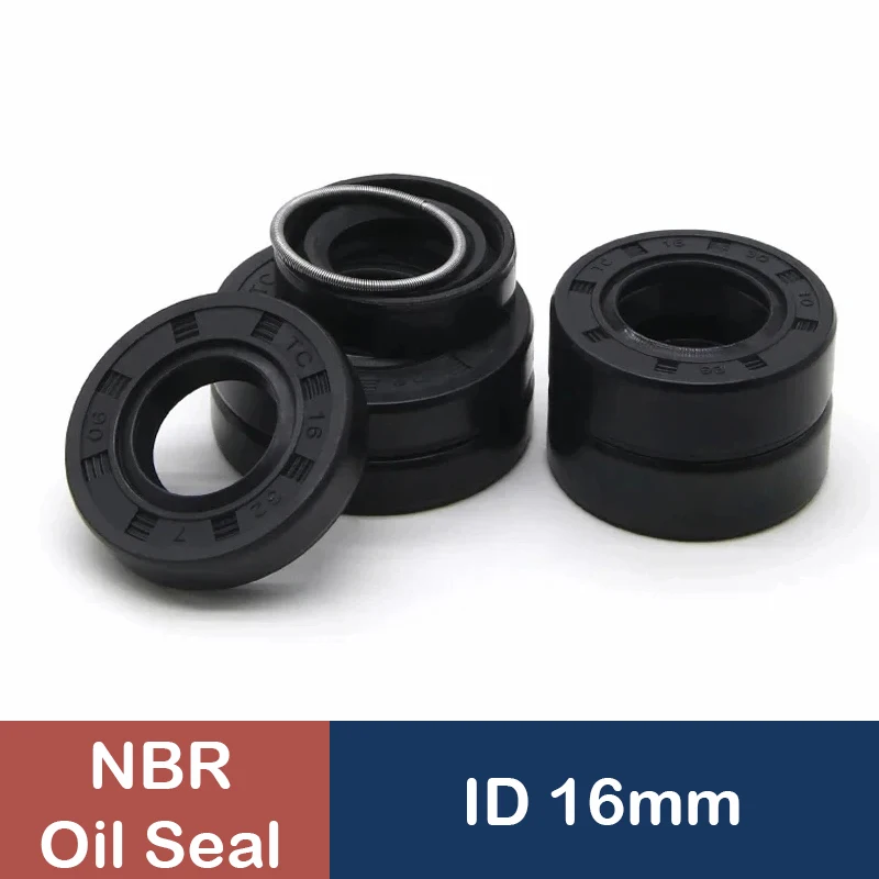 

2/5/10pcs ID16mm NBR Oil Seal TC-16 * 24/26/28/30/32/35/40*4/5/7/8/10mm Nitrile Rubber Shaft Double Lip Oil Seals