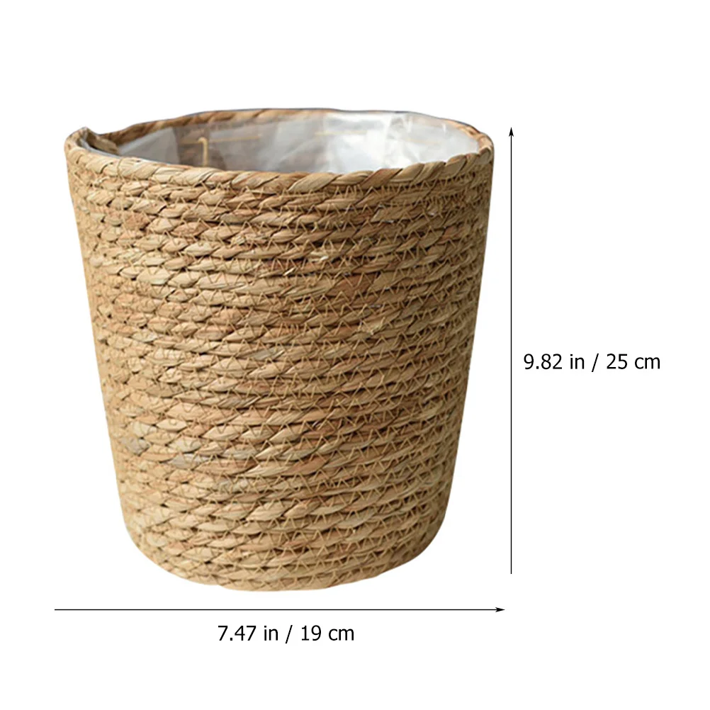 Woven Plant Pot with Liner Straw Woven Plant Flower Basket Multi-functional Container Sundries Organizer
Woven Plant Pot with Liner Straw Woven Plant Flower Basket Multi-functional Container Sundries Organizer