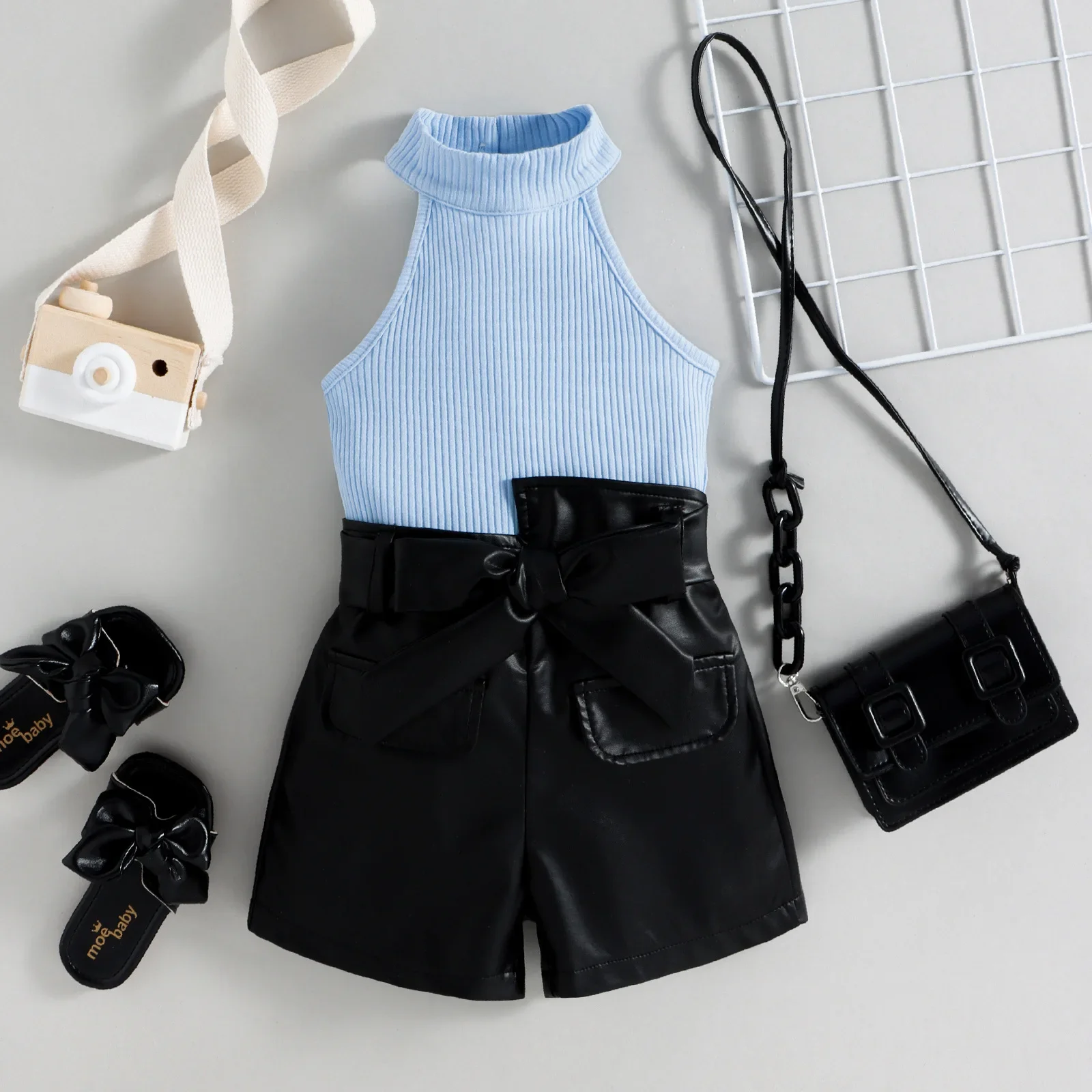 2Pcs Girls Clothing Summer Outfits Ins Pit Neck Cotton Sleeveless Tops + Leather Shorts Fashion Kids Baby Girl Clothes Set 9M-5T
2Pcs Girls Clothing Summer Outfits Ins Pit Neck Cotton Sleeveless Tops + Leather Shorts Fashion Kids Baby Girl Clothes Set 9M-5T