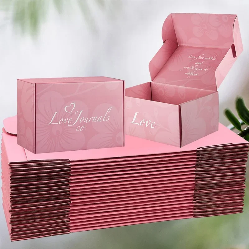Custom wholesale custom flat packed premium gift packaging pink color printing eco friendly corrugated paper carton box
Custom wholesale custom flat packed premium gift packaging pink color printing eco friendly corrugated paper carton box