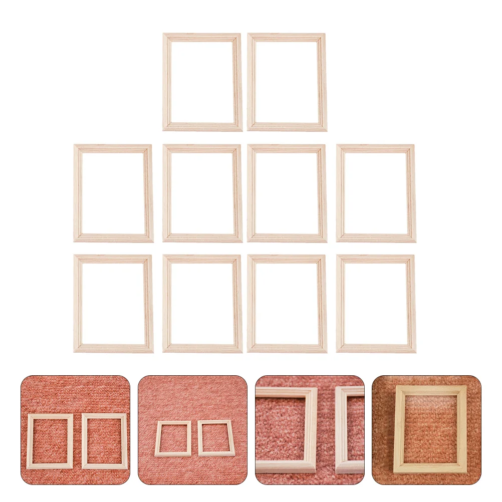 10 Pcs Mini Photo Frame Model Wood Houses Ornament Decoration Simulation Picture Wooden Miniature Decorative
10 Pcs Mini Photo Frame Model Wood Houses Ornament Decoration Simulation Picture Wooden Miniature Decorative
