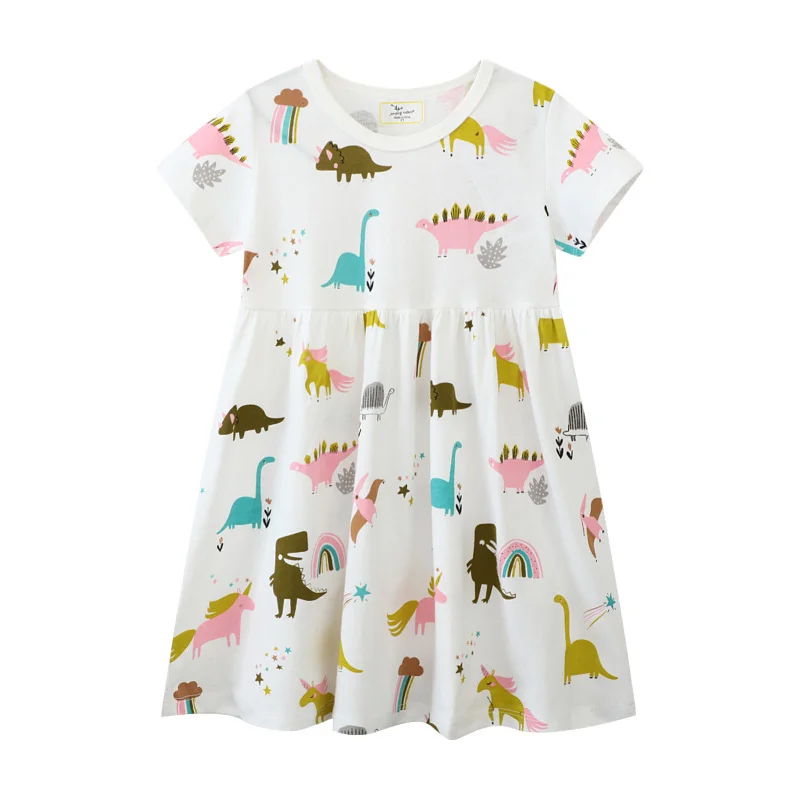 Jumping Meters 2-7T Hot Selling Dinosaurs Print Girls Dresses Summer Baby Clothes Short Sleeve Toddler Costume
Jumping Meters 2-7T Hot Selling Dinosaurs Print Girls Dresses Summer Baby Clothes Short Sleeve Toddler Costume