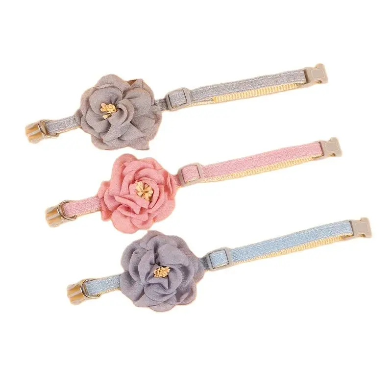 Cat Collar with Cute Flower Adjustable Buckle Cat Collar Bell Collar Cat Small Pet Supplies Kitten Collar Small Dog Acce
Cat Collar with Cute Flower Adjustable Buckle Cat Collar Bell Collar Cat Small Pet Supplies Kitten Collar Small Dog Acce