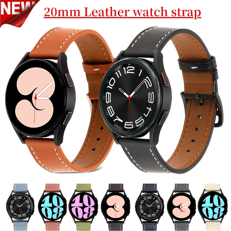 Leather Strap For Samsung Galaxy watch6 5 4 44mm 40mm 45mm smart watch high-end wristband For Galaxy 4 Classic 47mm 43mm 42/46mm
Leather Strap For Samsung Galaxy watch6 5 4 44mm 40mm 45mm smart watch high-end wristband For Galaxy 4 Classic 47mm 43mm 42/46mm