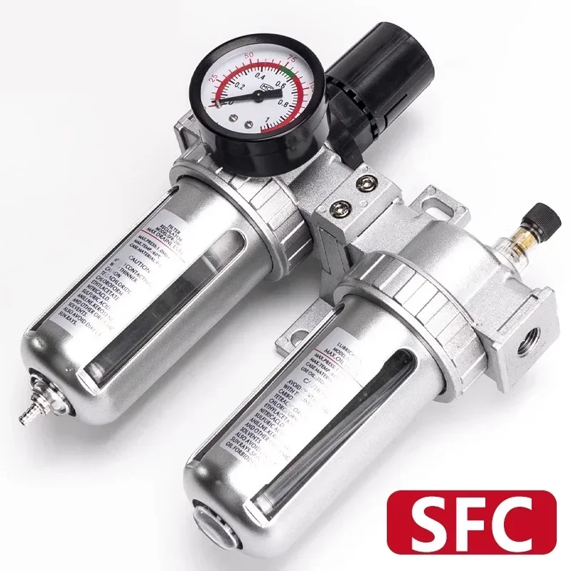 

SFC400 1/2 SFC300 SFC200 1/4 Air Compressor Filter Regulator Oil Water Separator Trap Regulator Valve Pneumatic Parts