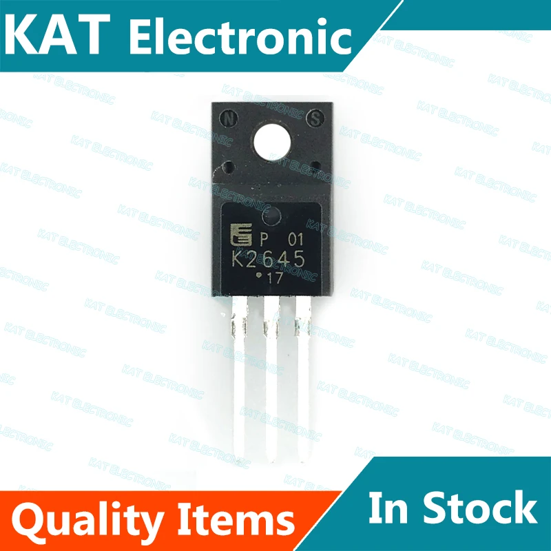 5 шт./партия 2SK2645 маркировка K2645 2SK2645-01MR TO-220F 600V 9A N-channel MOS-FET
5 шт./партия 2SK2645 маркировка K2645 2SK2645-01MR TO-220F 600V 9A N-channel MOS-FET