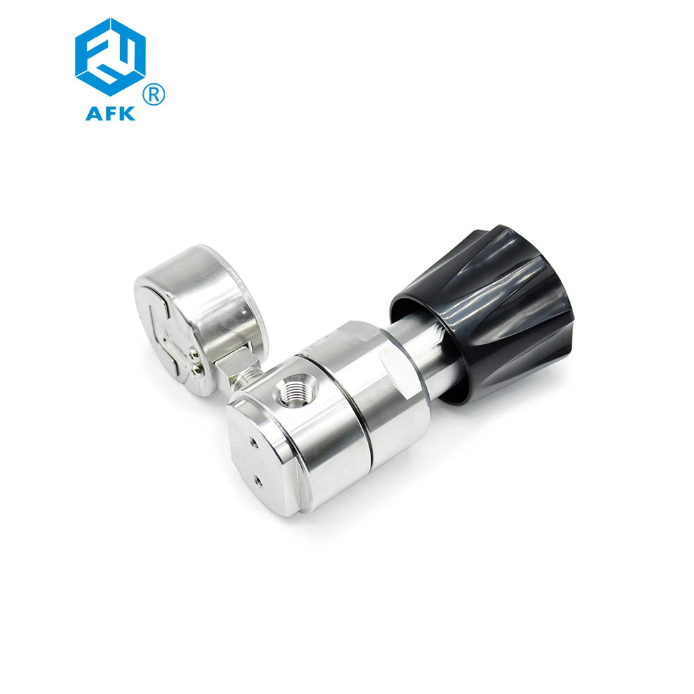 

AFK R11 Single Stage Cylinder Gas Argon Co2 Helium Pressure Regulator Stainless Steel 160PSI